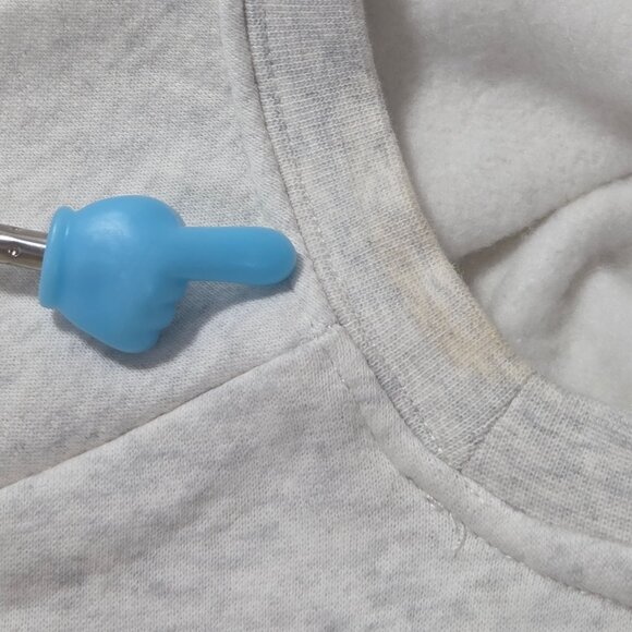 NWT Reebok Women's Vector Fleece Crewneck Top - Chalk Heather - Picture 5 of 7